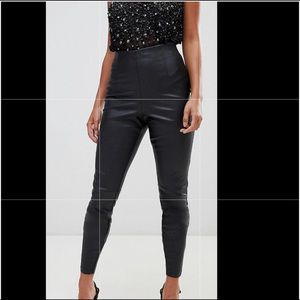 ASOS Design spray on leather look pants